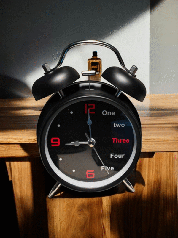 Twin bell alarm clock Black