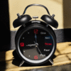 Twin bell alarm clock Black