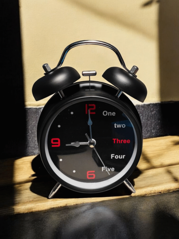 Twin bell alarm clock Black