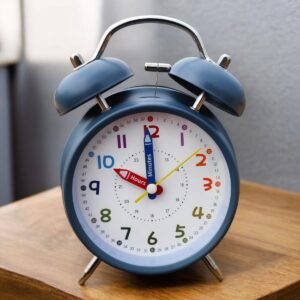 Classic design twin bell alarm clock -Nevy Blue