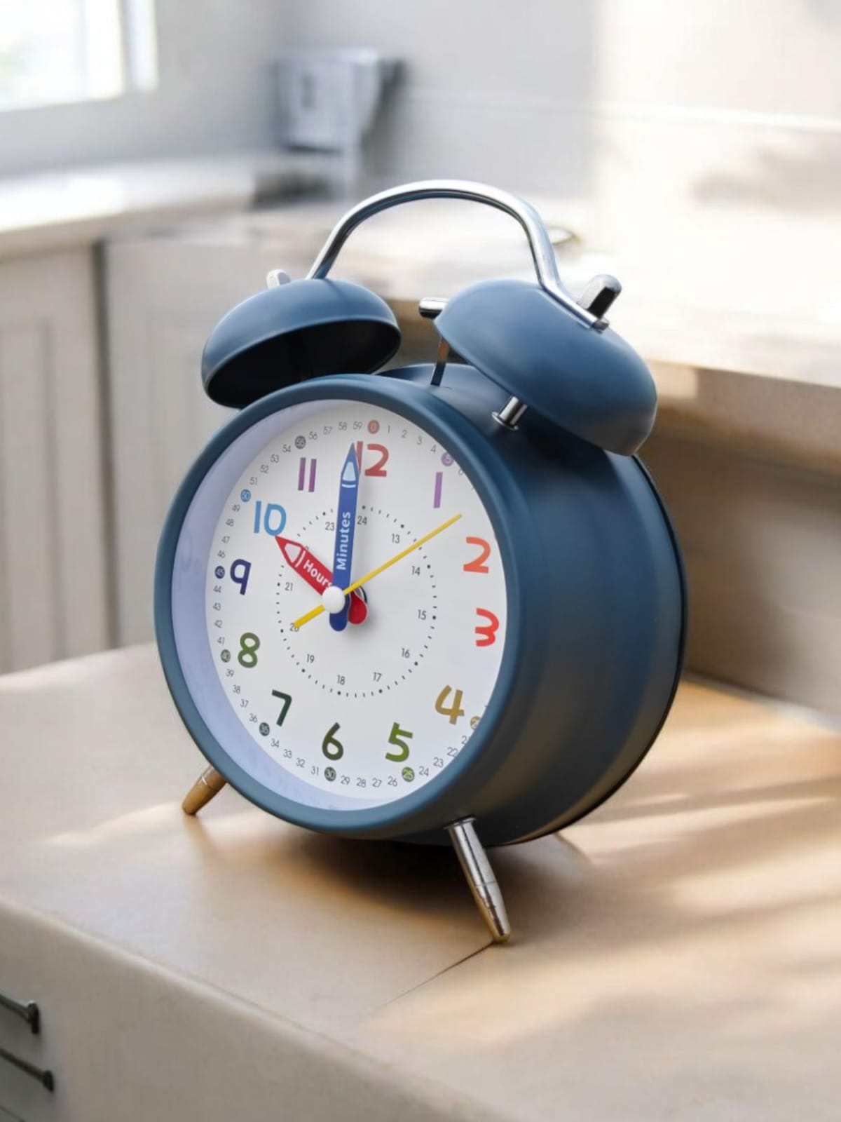 Classic design twin bell alarm clock -Nevy Blue - Image 2