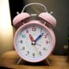 Classic design twin bell alarm clock - Baby Pink