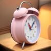 Classic design twin bell alarm clock - Baby Pink