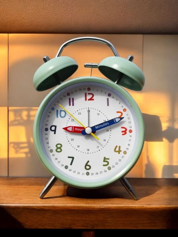 Classic design twin bell alarm clock - Mint Green