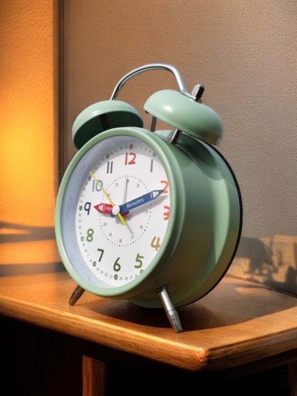 Classic design twin bell alarm clock - Mint Green