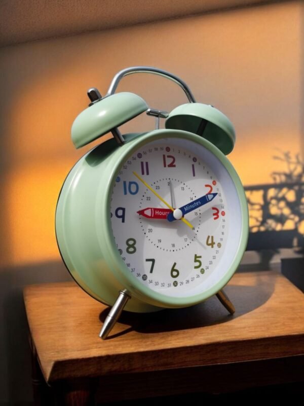 Classic design twin bell alarm clock - Mint Green