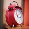 Classic design twin bell alarm clock - Red