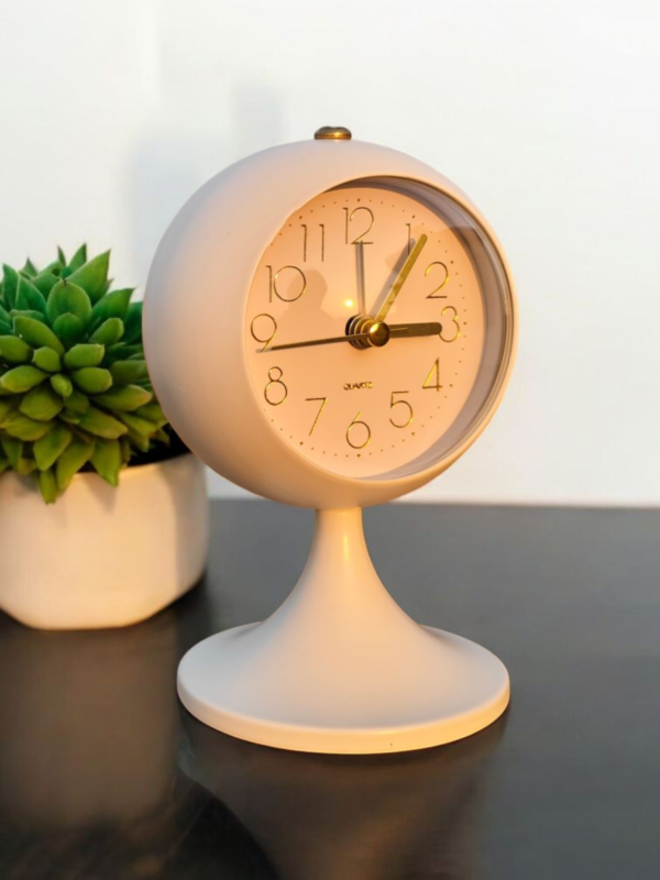 Table Alarm Clock Premium design White Color