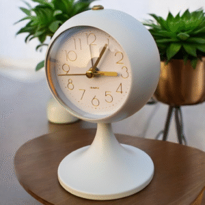 Table Alarm Clock Premium design White Color