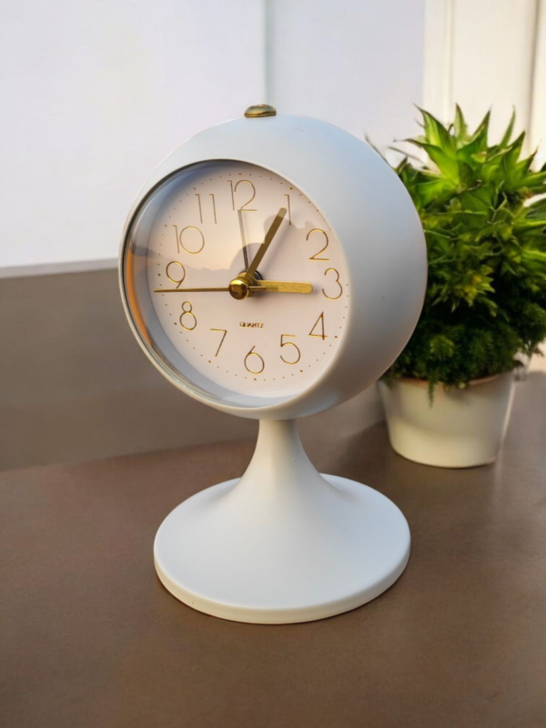 Table Alarm Clock Premium design White Color