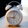 Table Alarm Clock Premium design White Color