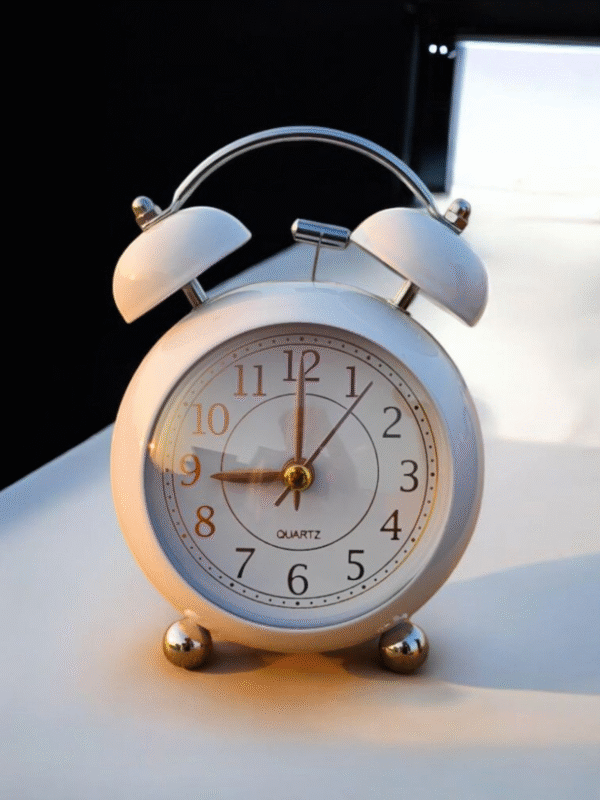 Table Alarm Clock Premium design White Color
