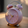Table Alarm Clock Premium design Baby pink Color