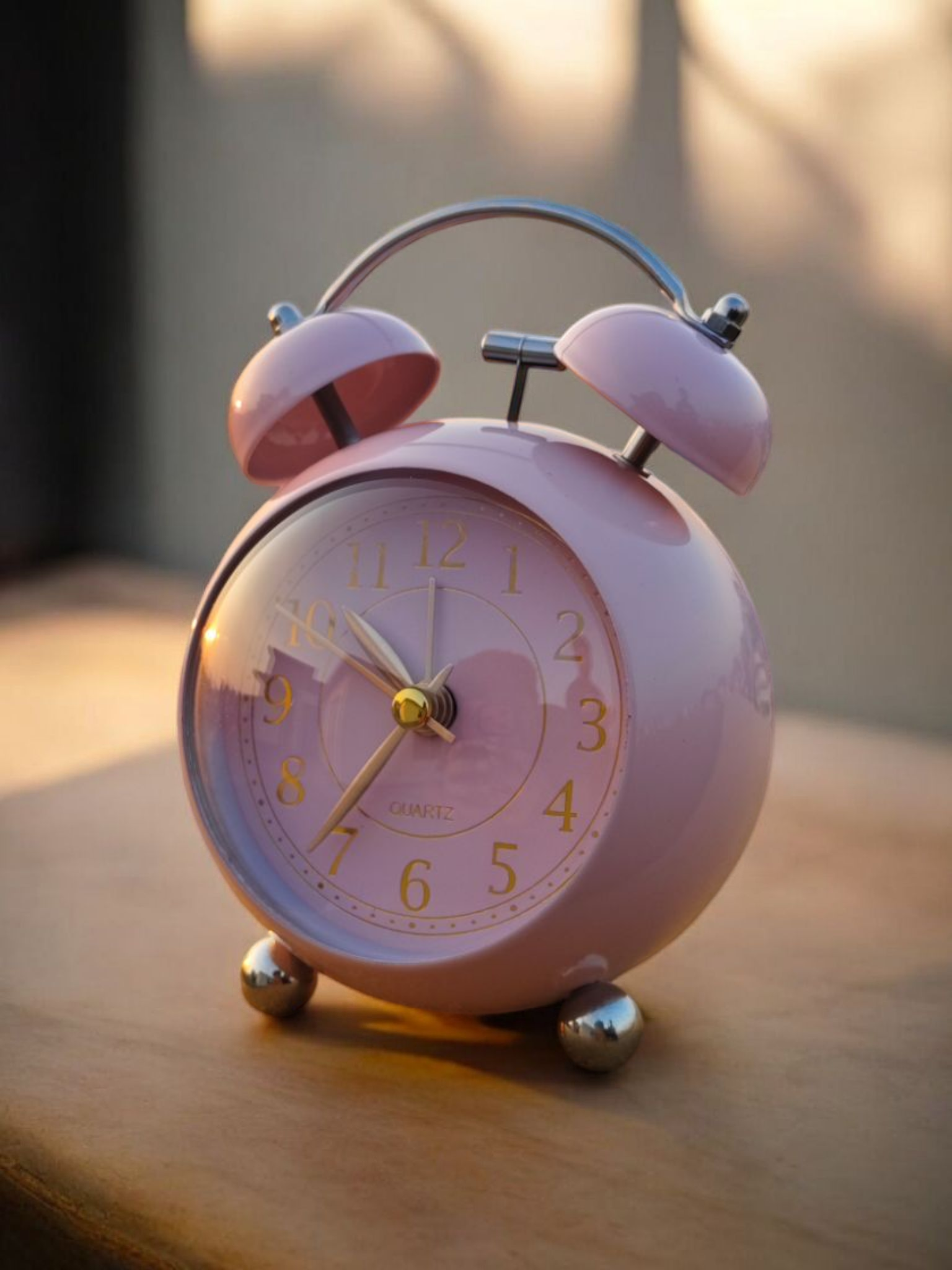 Table Alarm Clock Premium design Baby pink Color - Image 3