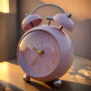 Table Alarm Clock Premium design Baby pink Color