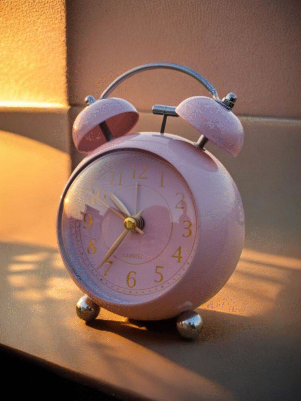 Table Alarm Clock Premium design Baby pink Color