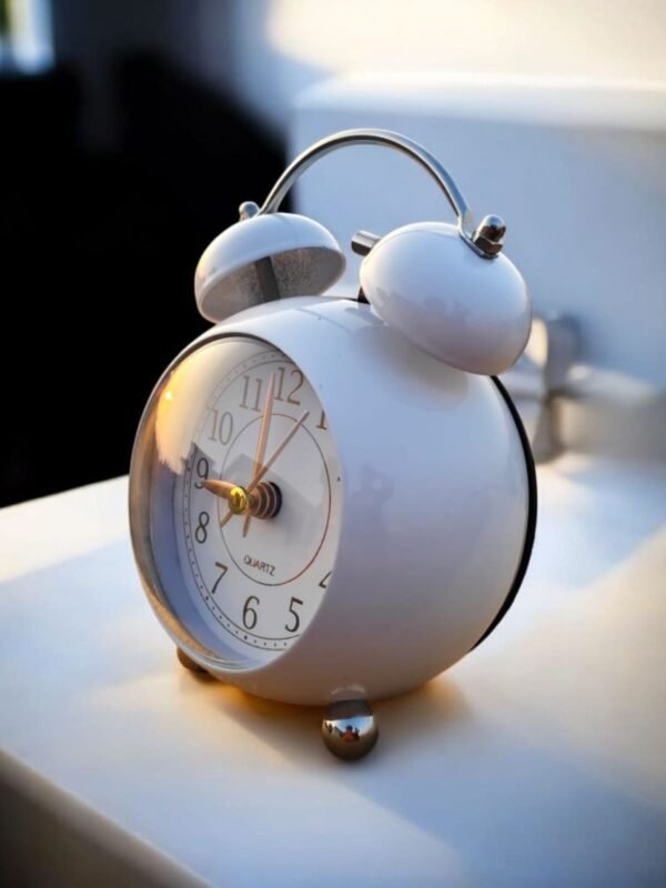 Table Alarm Clock Premium design White Color