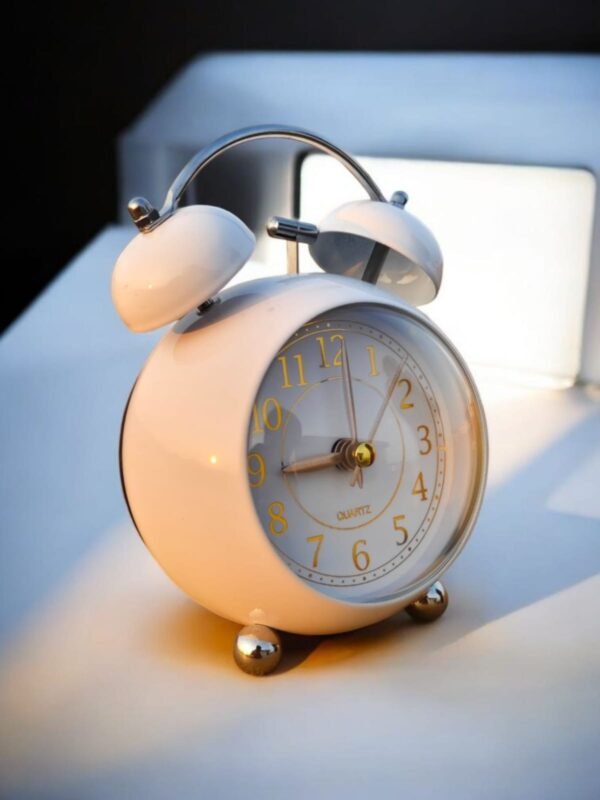 Table Alarm Clock Premium design White Color