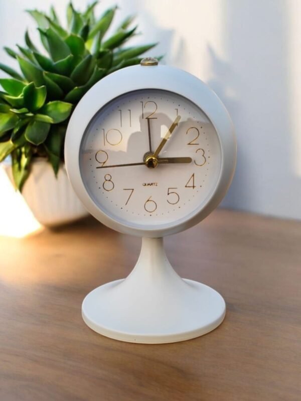 Table Alarm Clock Premium design White Color