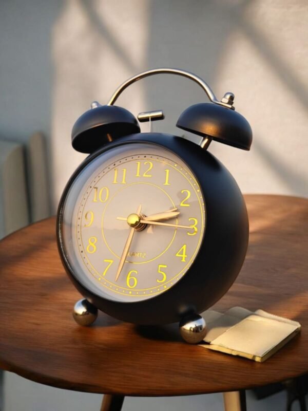 Table Alarm Clock Premium design Black Color