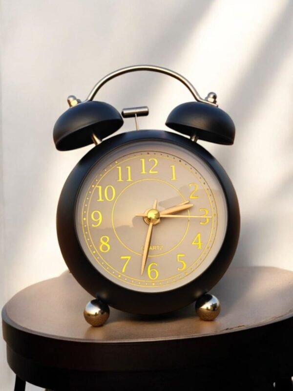 Table Alarm Clock Premium design Black Color