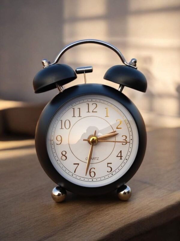Table Alarm Clock Premium design Black Color