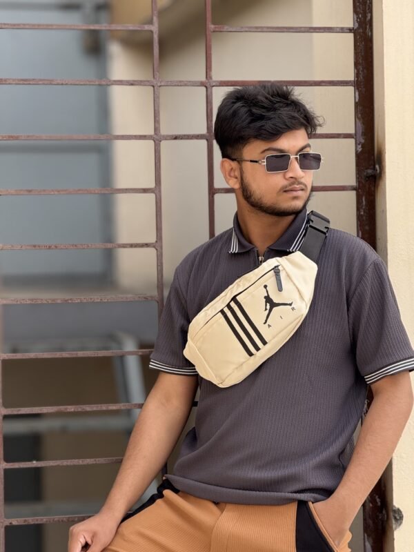 Premium Sporty Chest Bag (C-316) – Off White