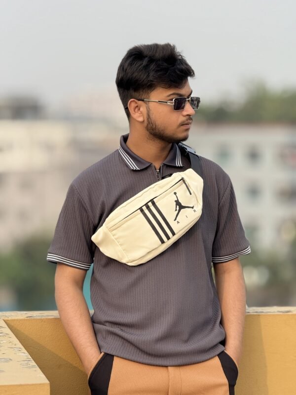 Premium Sporty Chest Bag (C-316) – Off White