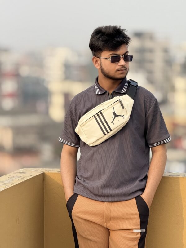 Premium Sporty Chest Bag (C-316) – Off White