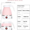 Foldable Travel Electric Kettle (Mix Color)