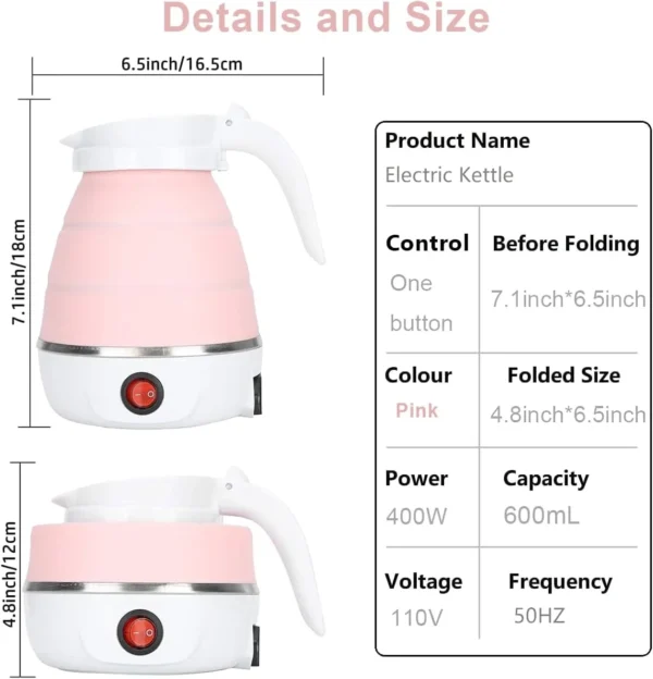 Foldable Travel Electric Kettle (Mix Color)