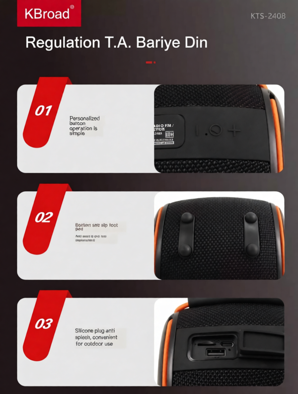 KBoard kts-2408 Compact PowerSound Wireless Speaker