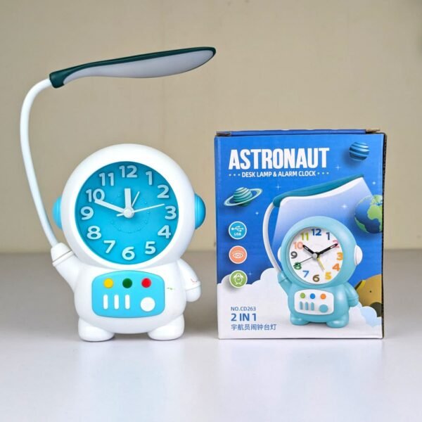 🚀 ৩-ইন-১ Astronaut Desk Lamp ⏰💡