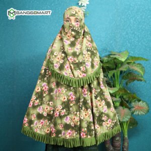 চেরি প্রিন্ট কাপড়ের ও নামাজের শর্ট খিমার (CKC-101)