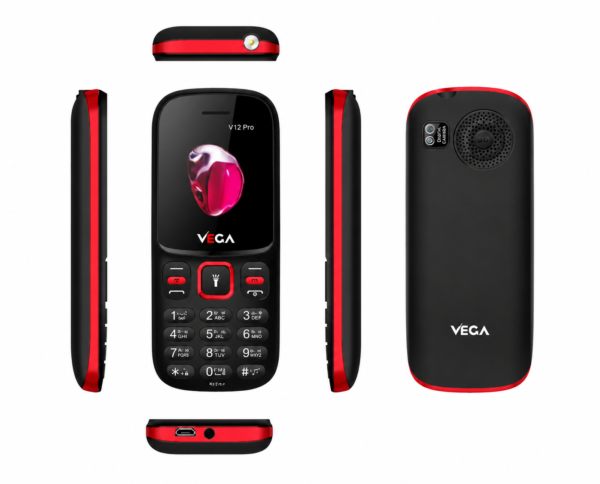 Vega V12 Pro Feature Button Mobile Phone 1800MAH Battery Strong Network Stylish Update Model